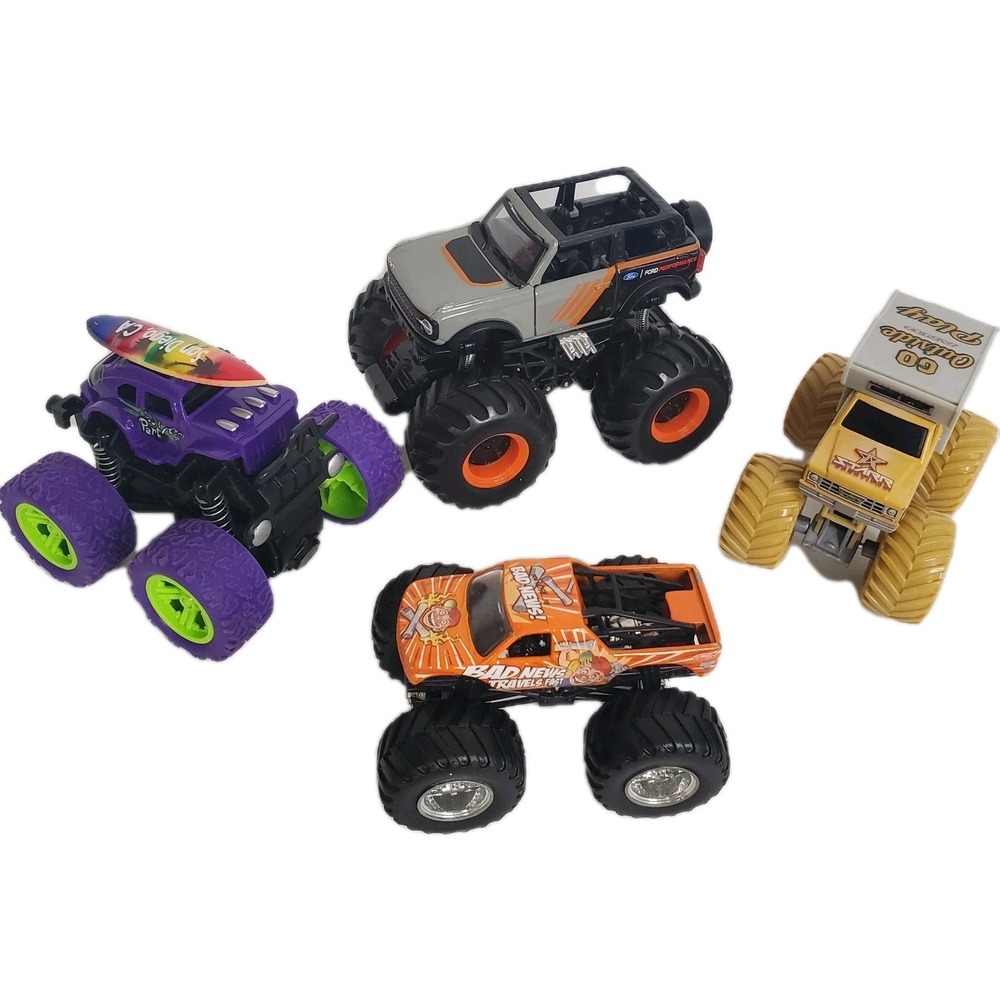 Random‎ Monster Truck Lot, Mixed Brands, 4 Piece Variety Lot